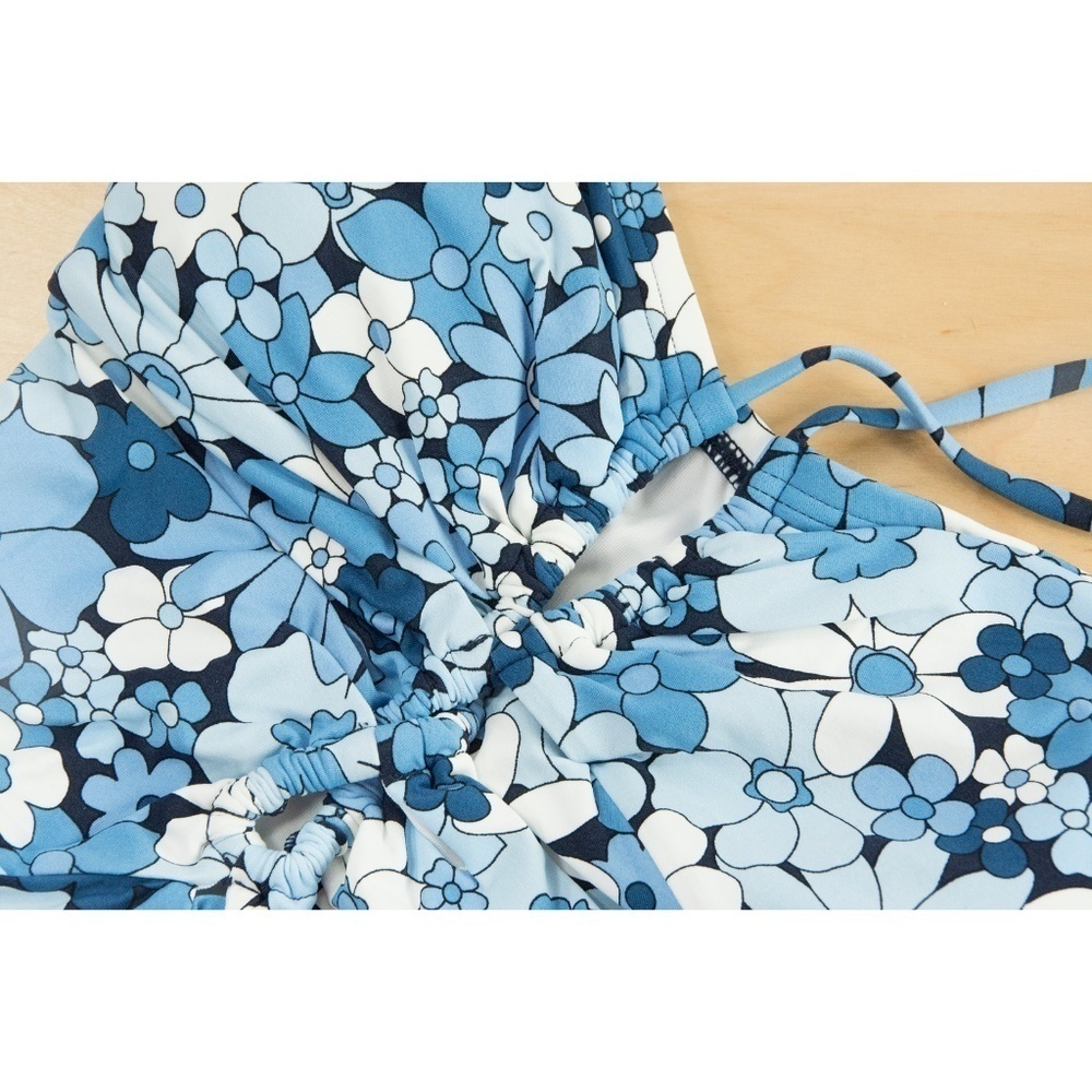 Michael Kors Cherry Summer Flower Keyhole Swimsuit - Picture 5 of 8